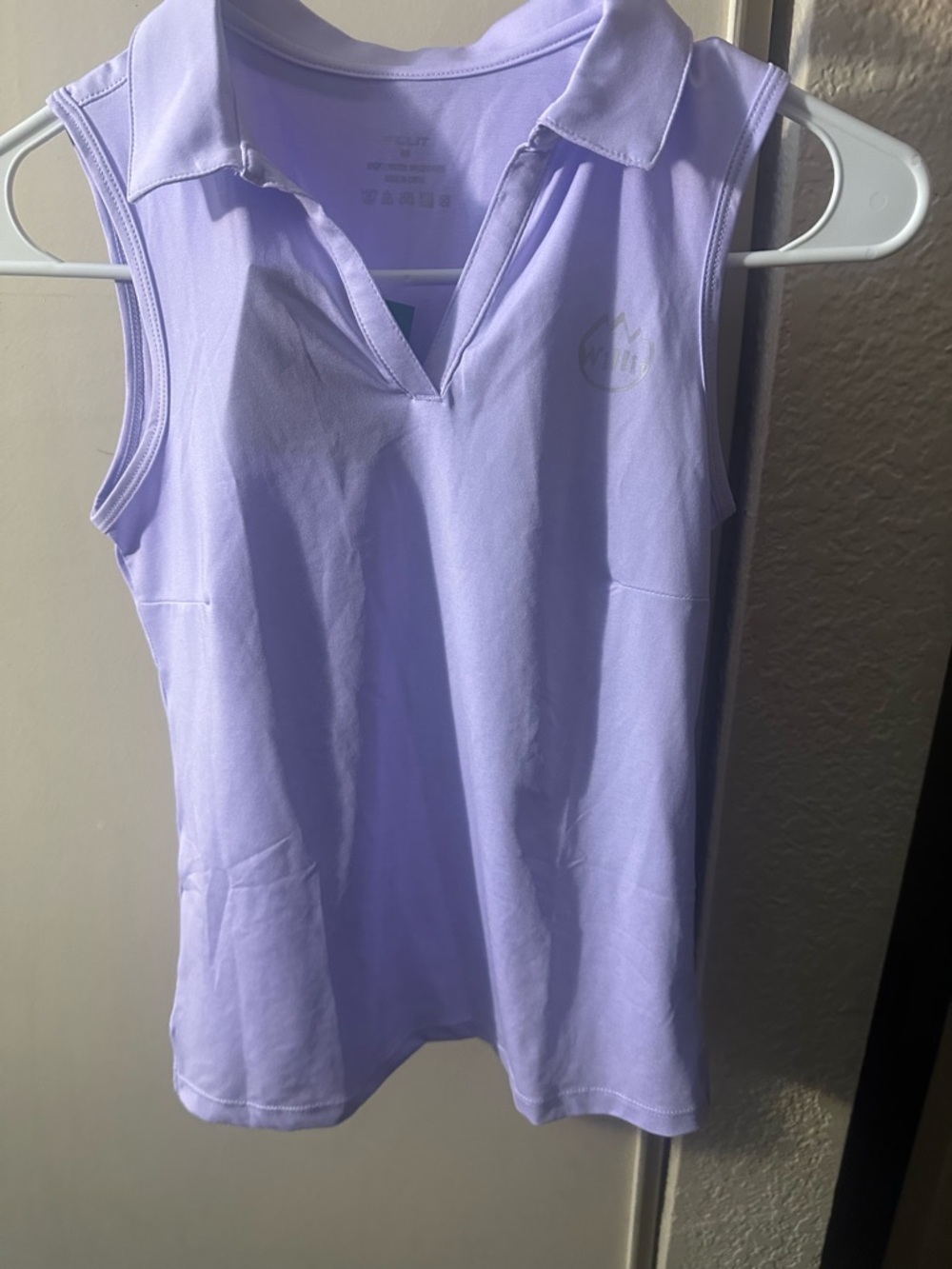 Sleeveless Polo Tank Top - Light Lavender Sun protection top